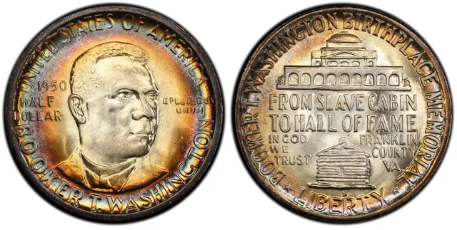 1950-S 50C Booker T. Washington obverse and reverse thumbnail