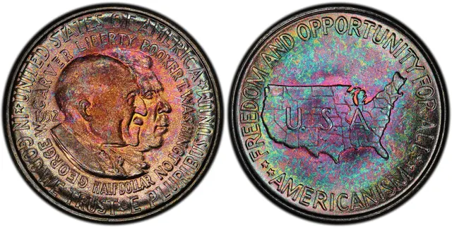 1952 50C Washington-Carver obverse and reverse thumbnail