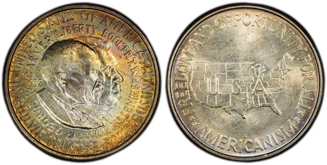 1952-D 50C Washington-Carver obverse and reverse thumbnail