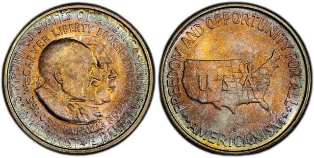 1952-S 50C Washington-Carver obverse and reverse thumbnail