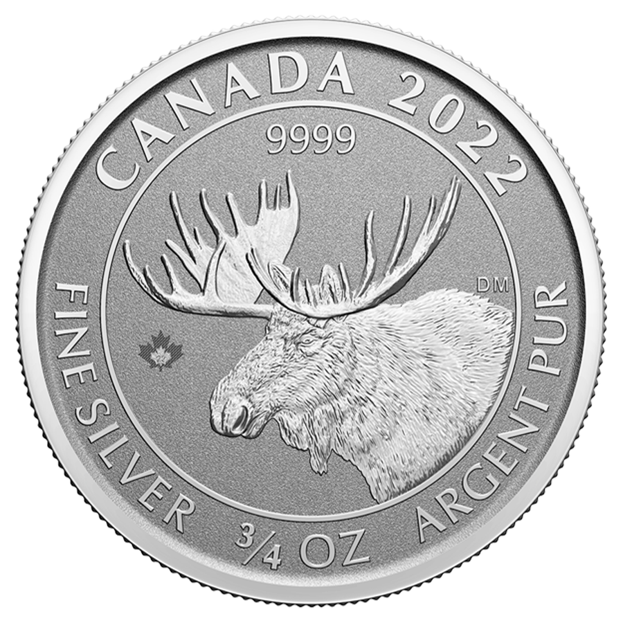 2022 Moose silver bullion reverse