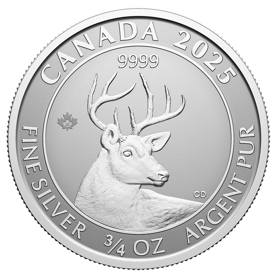 2025 White-Tailed Deer silver bullion reverse