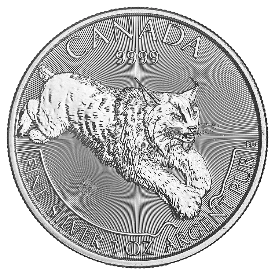 2017 Lynx silver bullion reverse