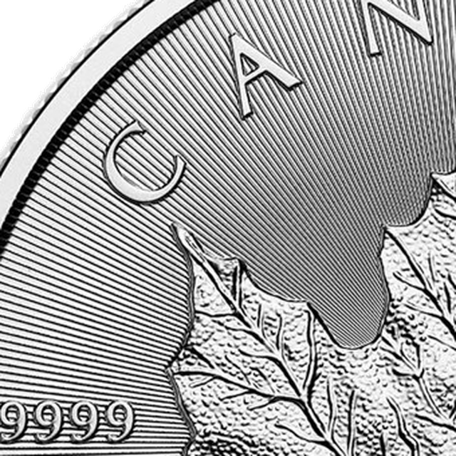 2024 Silver Maple Leaf reverse detail showing precision radial lines