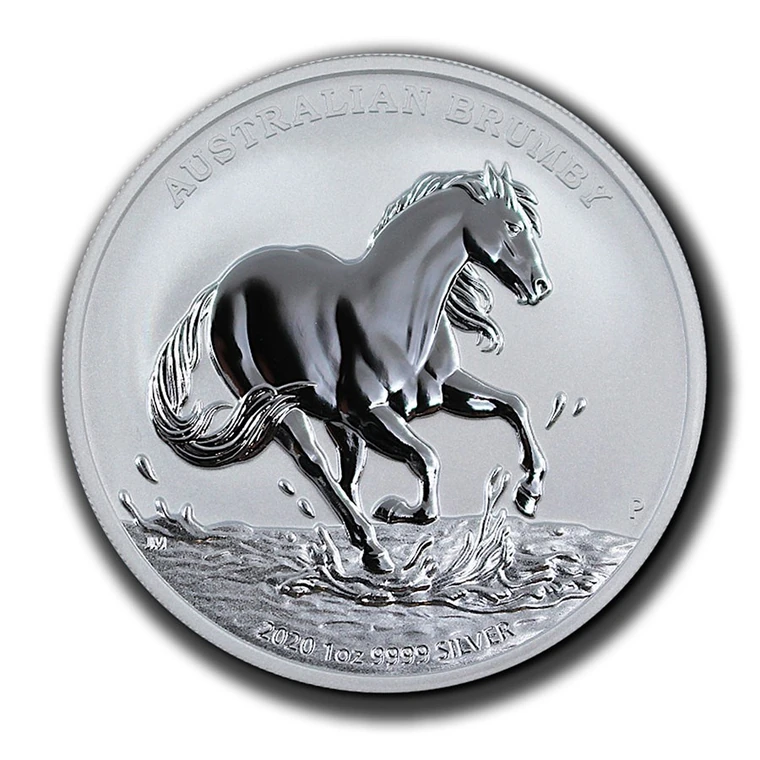 2020 Australian Brumby 1 oz bullion coin reverse