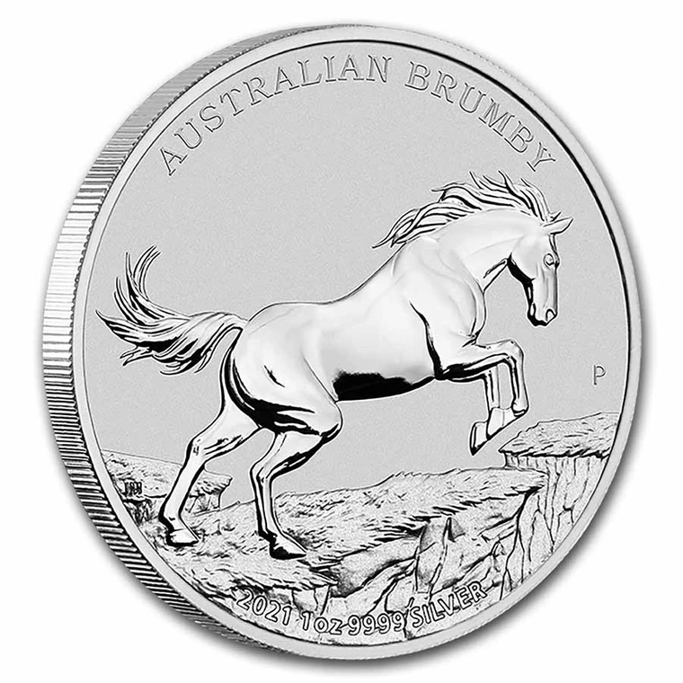2021 Australian Brumby 1 oz bullion coin reverse