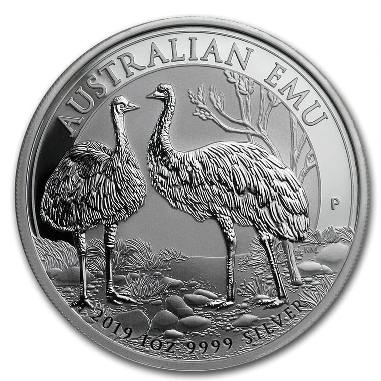 2019 Australian Emu 1 oz bullion coin reverse