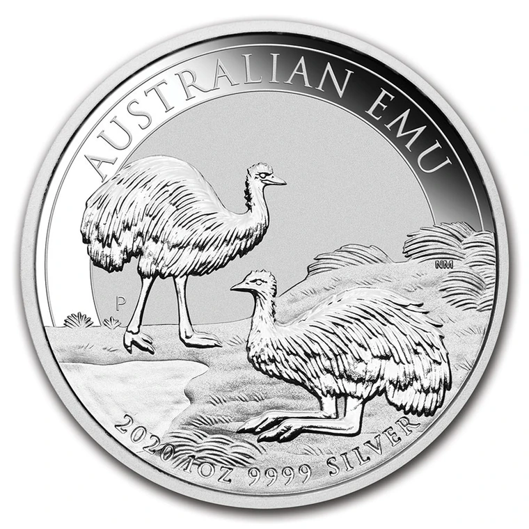 2020 Australian Emu 1 oz bullion coin reverse