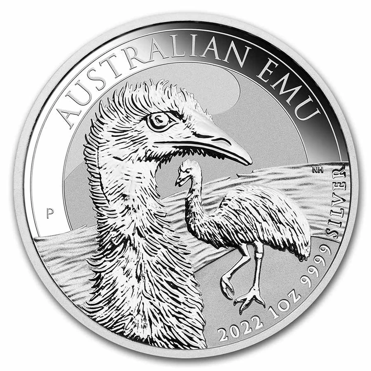 2022 Australian Emu 1 oz bullion coin reverse