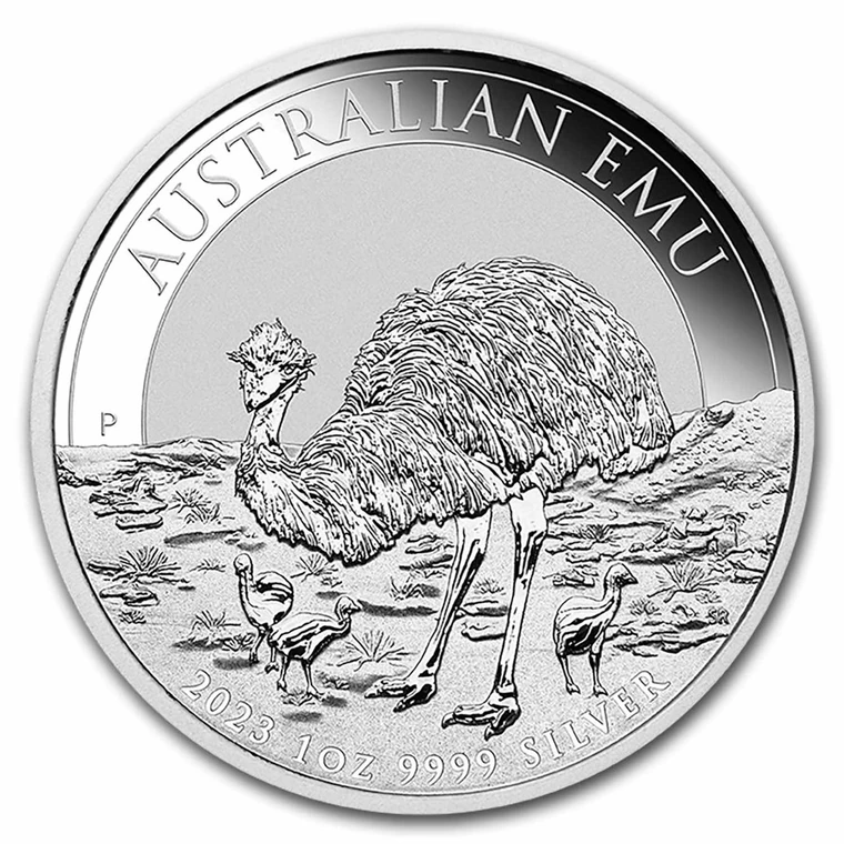 2023 Australian Emu 1 oz bullion coin reverse