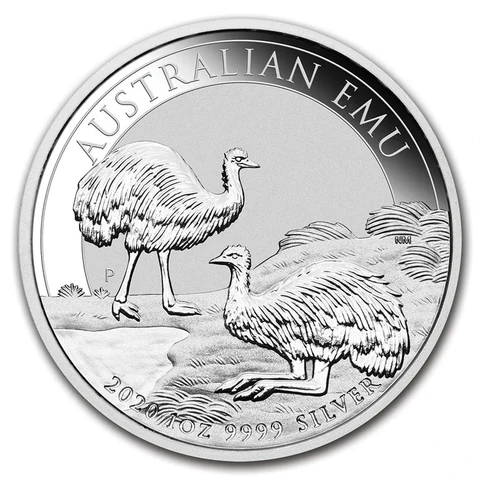 2020 Australian Emu 1 oz bullion coin reverse