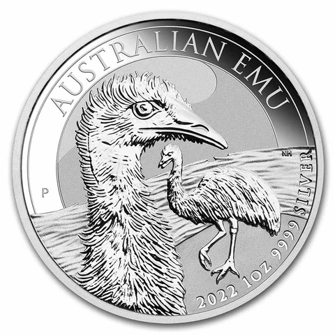 2022 Australian Emu 1 oz bullion coin reverse