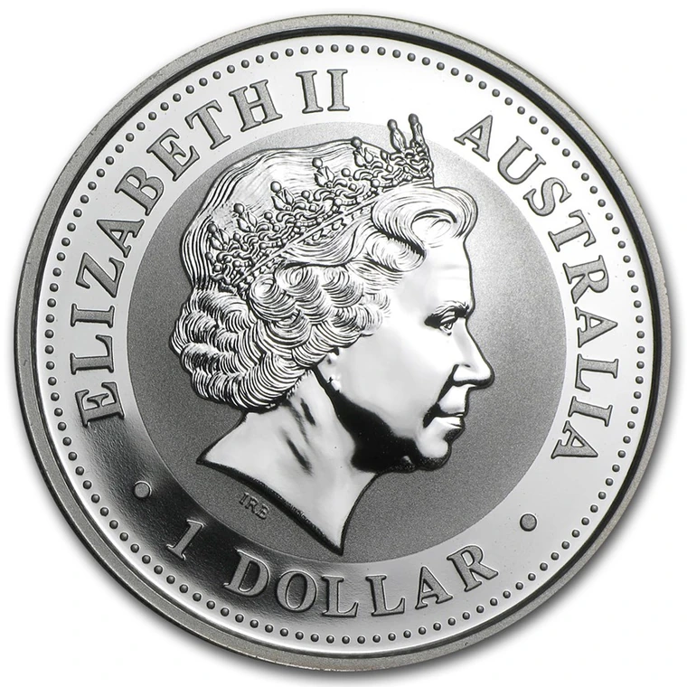 2001 Australian Lunar Series I Year of the Snake 1 oz silver bullion coin obverse