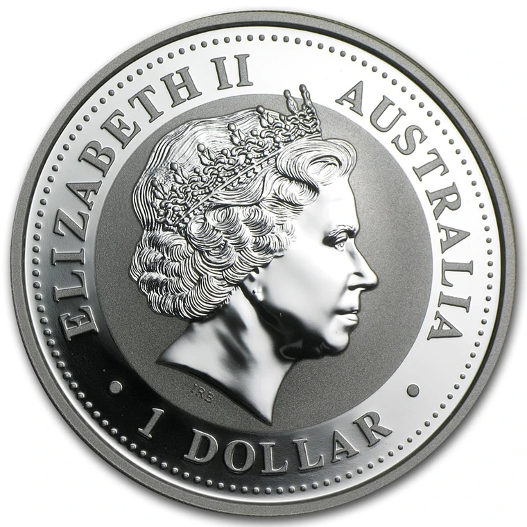 2003 Australian Lunar Series I Year of the Goat 1 oz silver bullion coin obverse