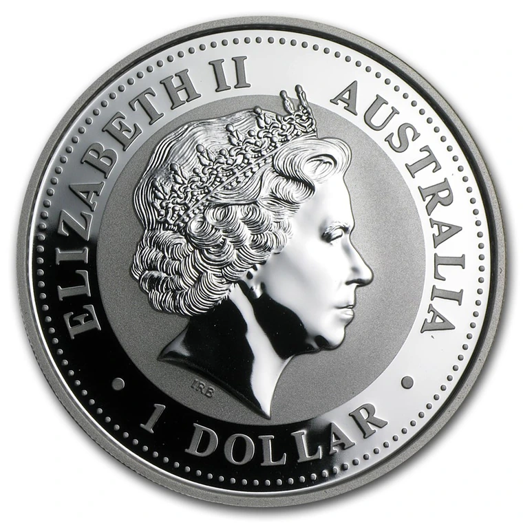 2005 Australian Lunar Series I Year of the Rooster 1 oz silver bullion coin obverse