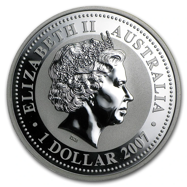 2008 Australian Lunar Series I Year of the Mouse 1 oz silver bullion coin obverse