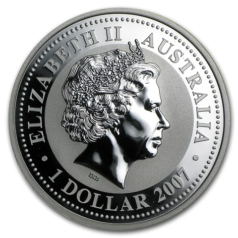 2008 Australian Lunar Series I Year of the Mouse 1 oz silver bullion coin obverse