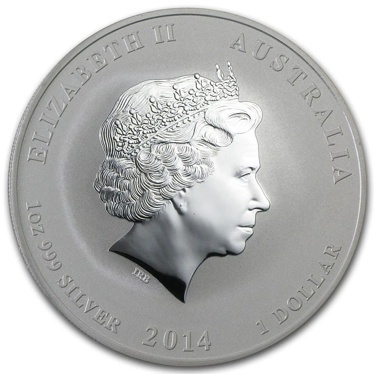 2014 Australian Lunar Series II Year of the Horse 1 oz silver bullion coin obverse