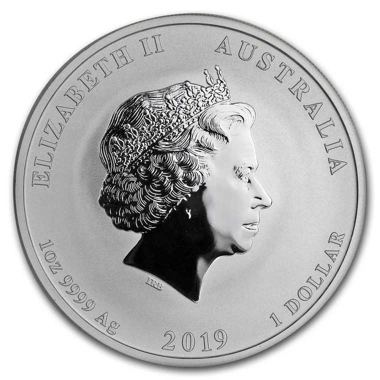 2019 Australian Lunar Series II Year of the Pig 1 oz silver bullion coin obverse
