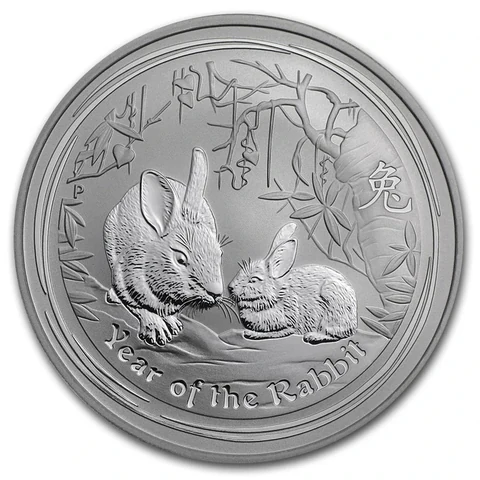 2011 Australian Lunar Series II Year of the Rabbit 1 oz silver bullion coin reverse