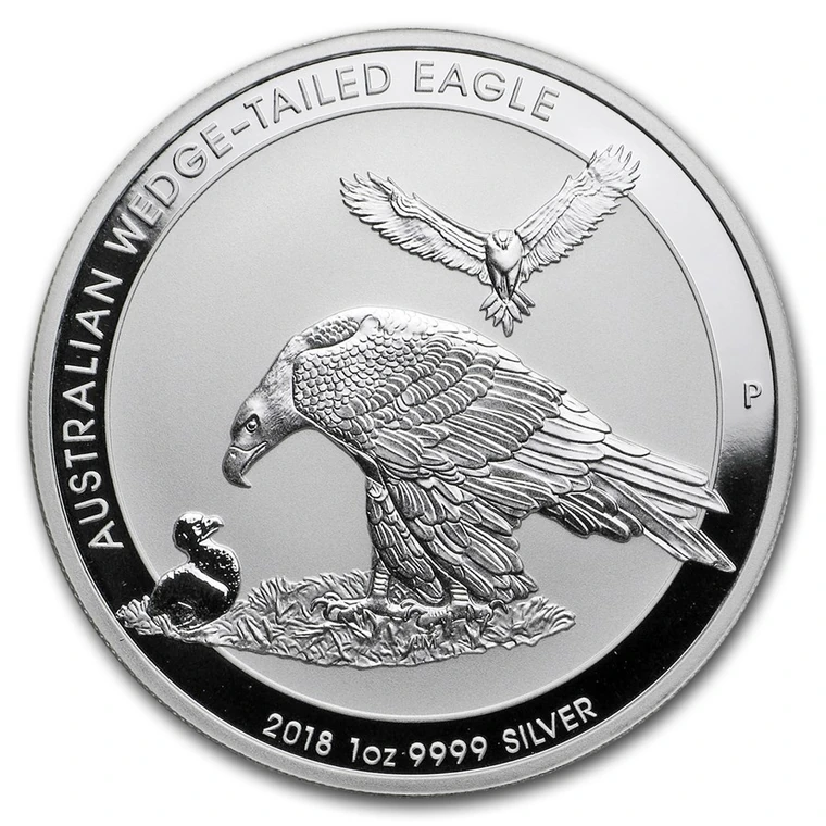 2018 Australian Wedge-tailed Eagle 1 oz bullion coin reverse