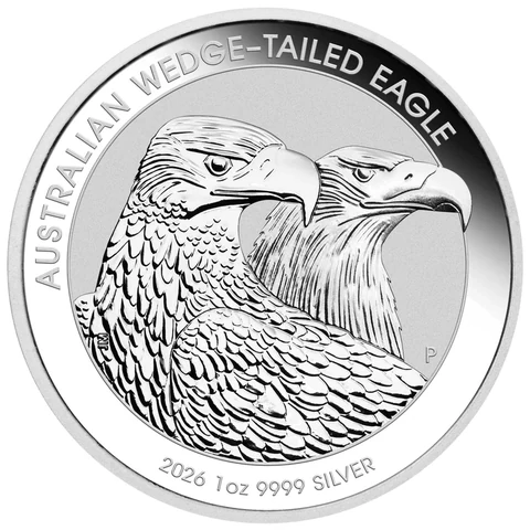 2026 Australia 1 oz Silver Wedge-tailed Eagle standard bullion reverse from APMEX
