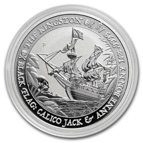2024 Tuvalu 1 oz Silver Black Flag The Kingston standard BU reverse from APMEX