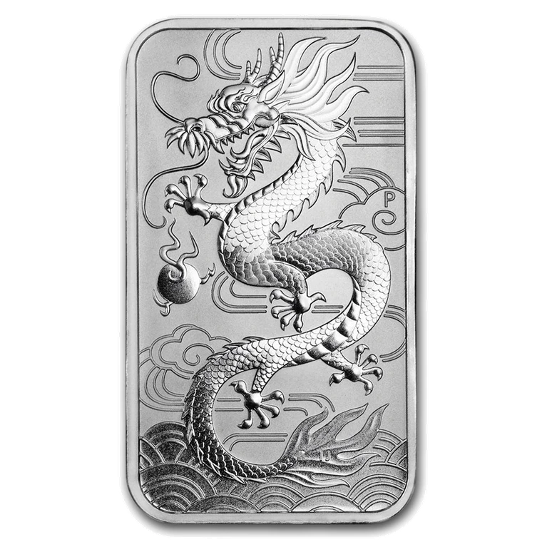 2018 Australian Rectangular Dragon 1 oz bullion coin reverse