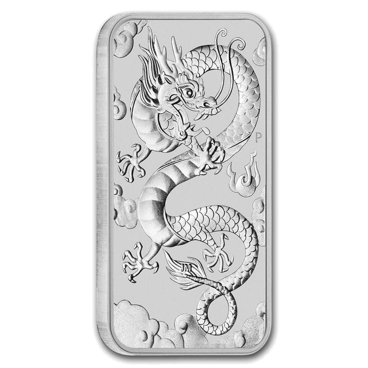 2019 Australian Rectangular Dragon 1 oz bullion coin reverse
