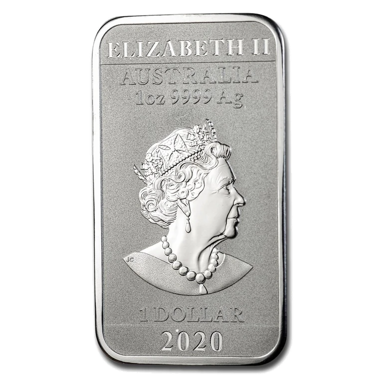 2020 Australian Rectangular Dragon 1 oz bullion coin obverse