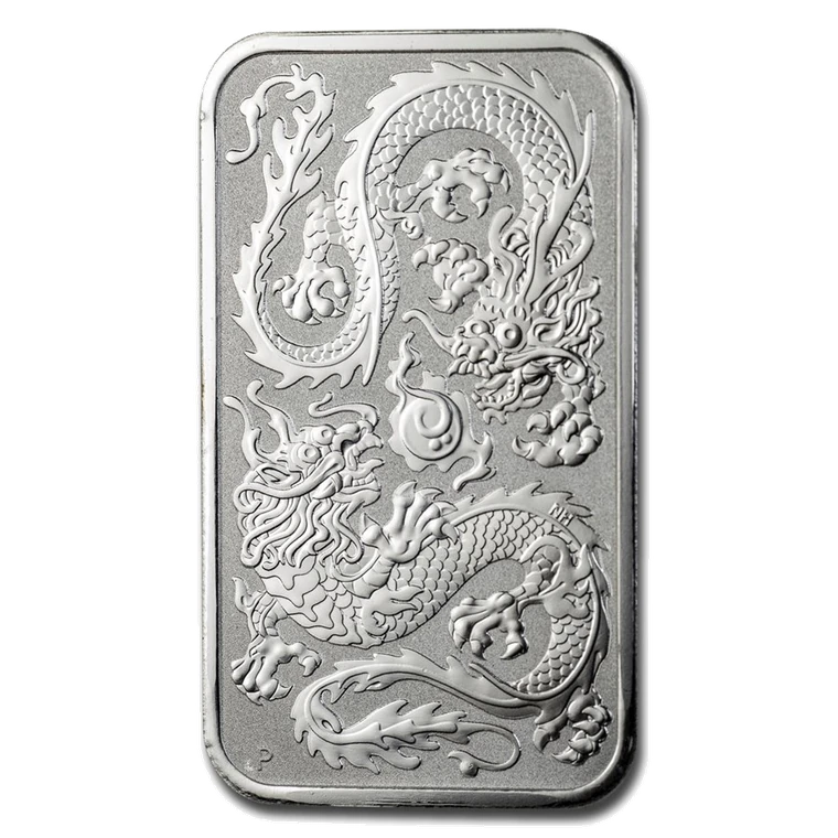2020 Australian Rectangular Dragon 1 oz bullion coin reverse