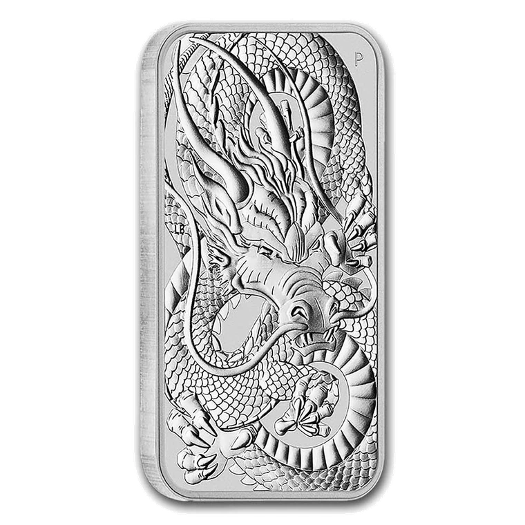 2021 Australian Rectangular Dragon 1 oz bullion coin reverse