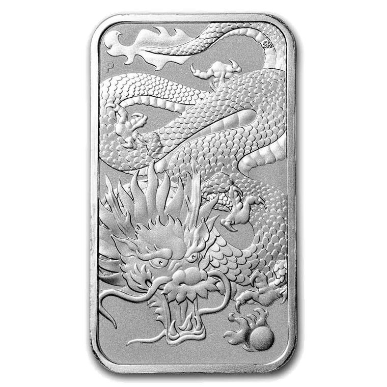 2022 Australian Rectangular Dragon 1 oz bullion coin obverse