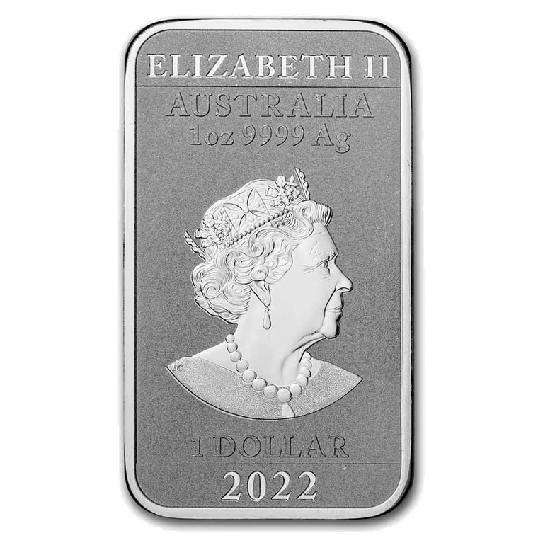 2022 Australian Rectangular Dragon 1 oz bullion coin reverse