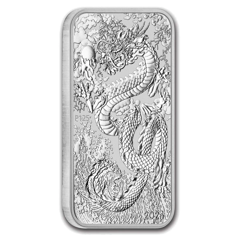 2024 Australian Rectangular Dragon 1 oz bullion coin reverse