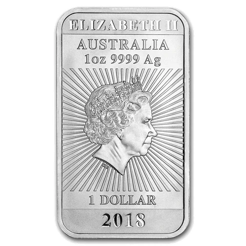 2018 Australian Rectangular Dragon 1 oz bullion coin obverse