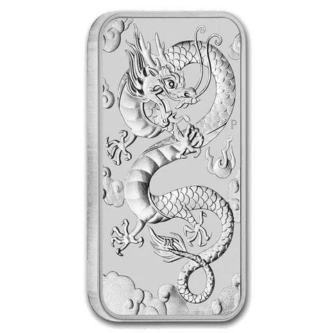 2019 Australian Rectangular Dragon 1 oz bullion coin reverse