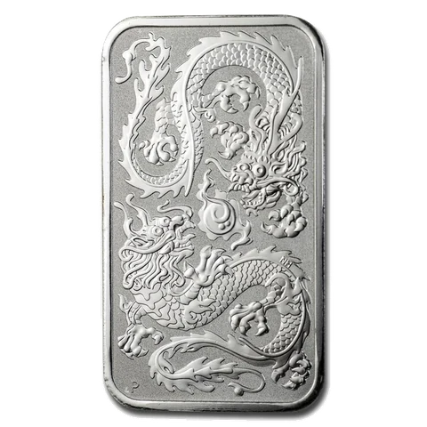 2020 Australian Rectangular Dragon 1 oz bullion coin reverse