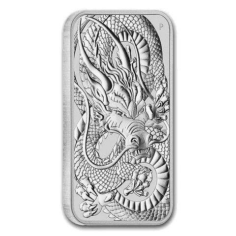 2021 Australian Rectangular Dragon 1 oz bullion coin reverse