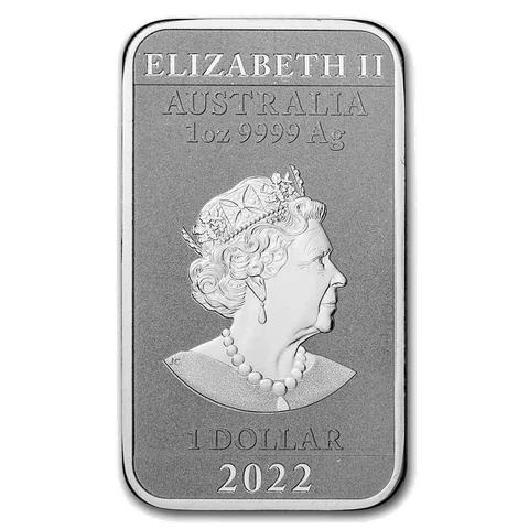 2022 Australian Rectangular Dragon 1 oz bullion coin reverse