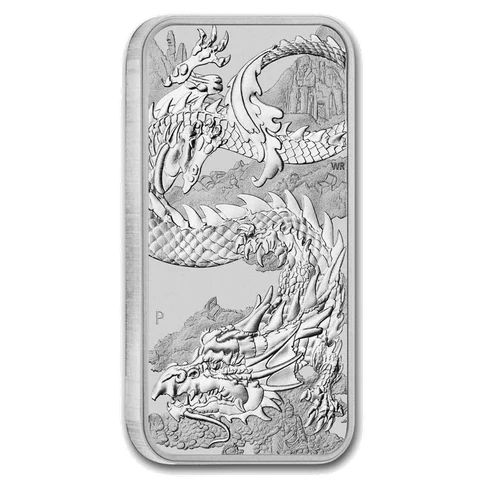 2023 Australian Rectangular Dragon 1 oz bullion coin reverse