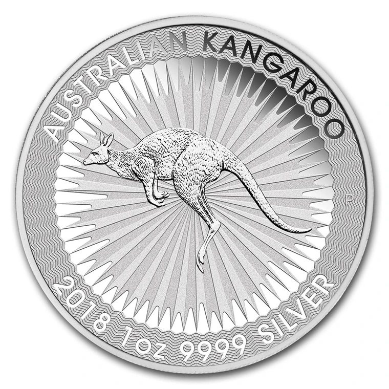 2018 Australian Silver Kangaroo 1 oz bullion coin reverse