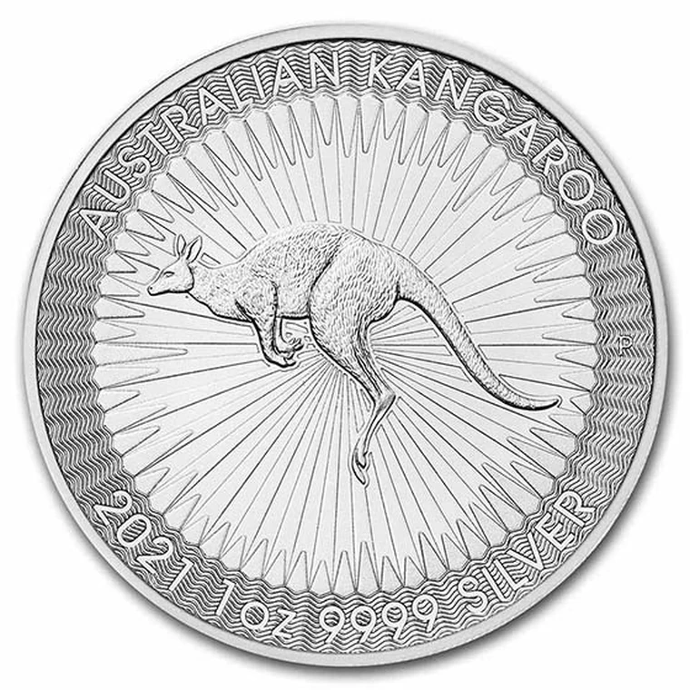 2021 Australian Silver Kangaroo 1 oz bullion coin reverse
