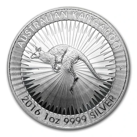2016 Australian Silver Kangaroo 1 oz bullion coin reverse