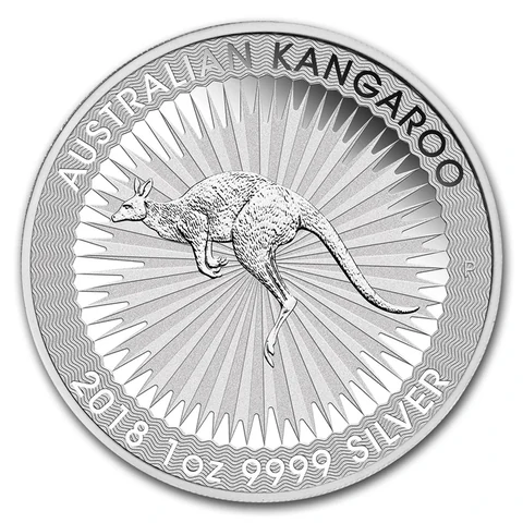 2018 Australian Silver Kangaroo 1 oz bullion coin reverse