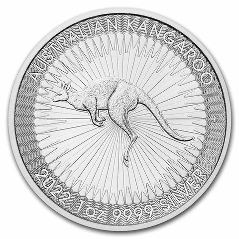 2022 Australian Silver Kangaroo 1 oz bullion coin reverse