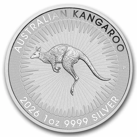 2026 Australia 1 oz Silver Kangaroo standard bullion reverse from APMEX