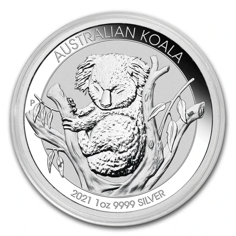 2021 Australian Silver Koala 1 oz bullion coin reverse