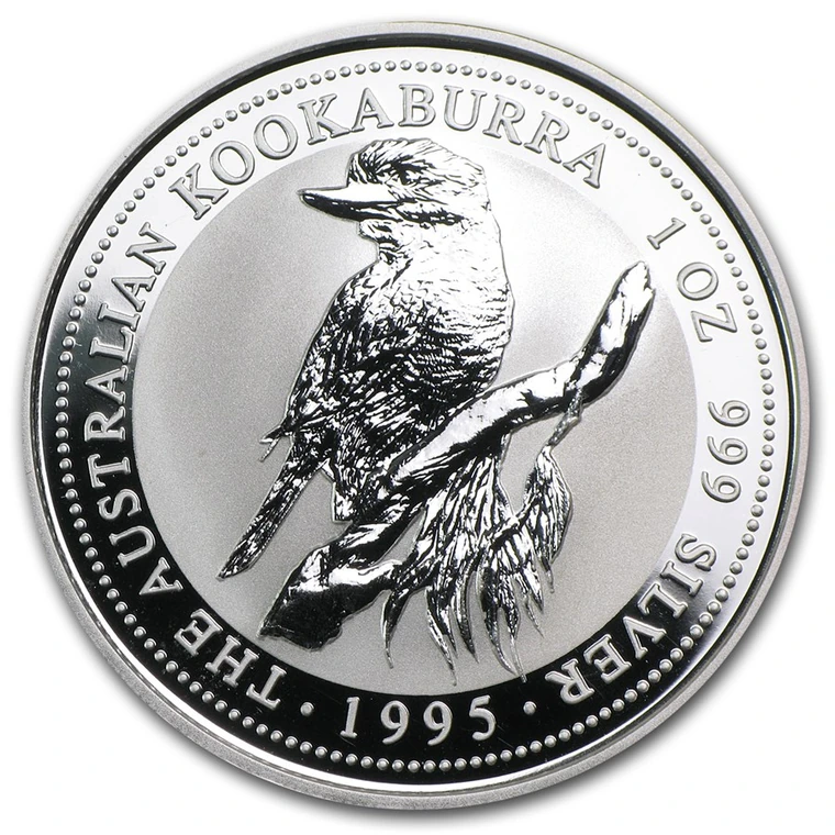 1995 Australian Silver Kookaburra 1 oz bullion coin reverse