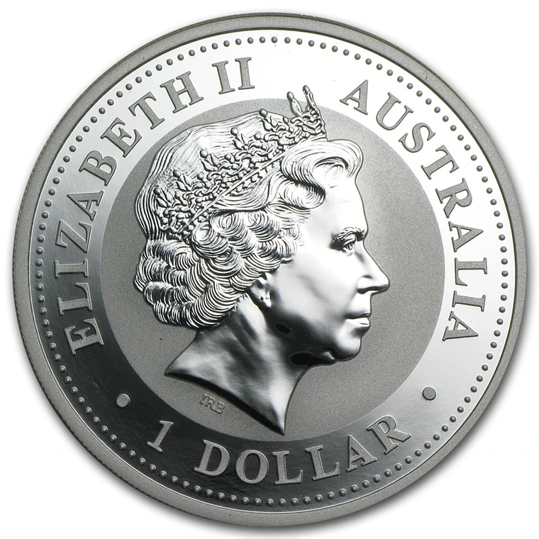 2002 Australian Silver Kookaburra 1 oz bullion coin obverse